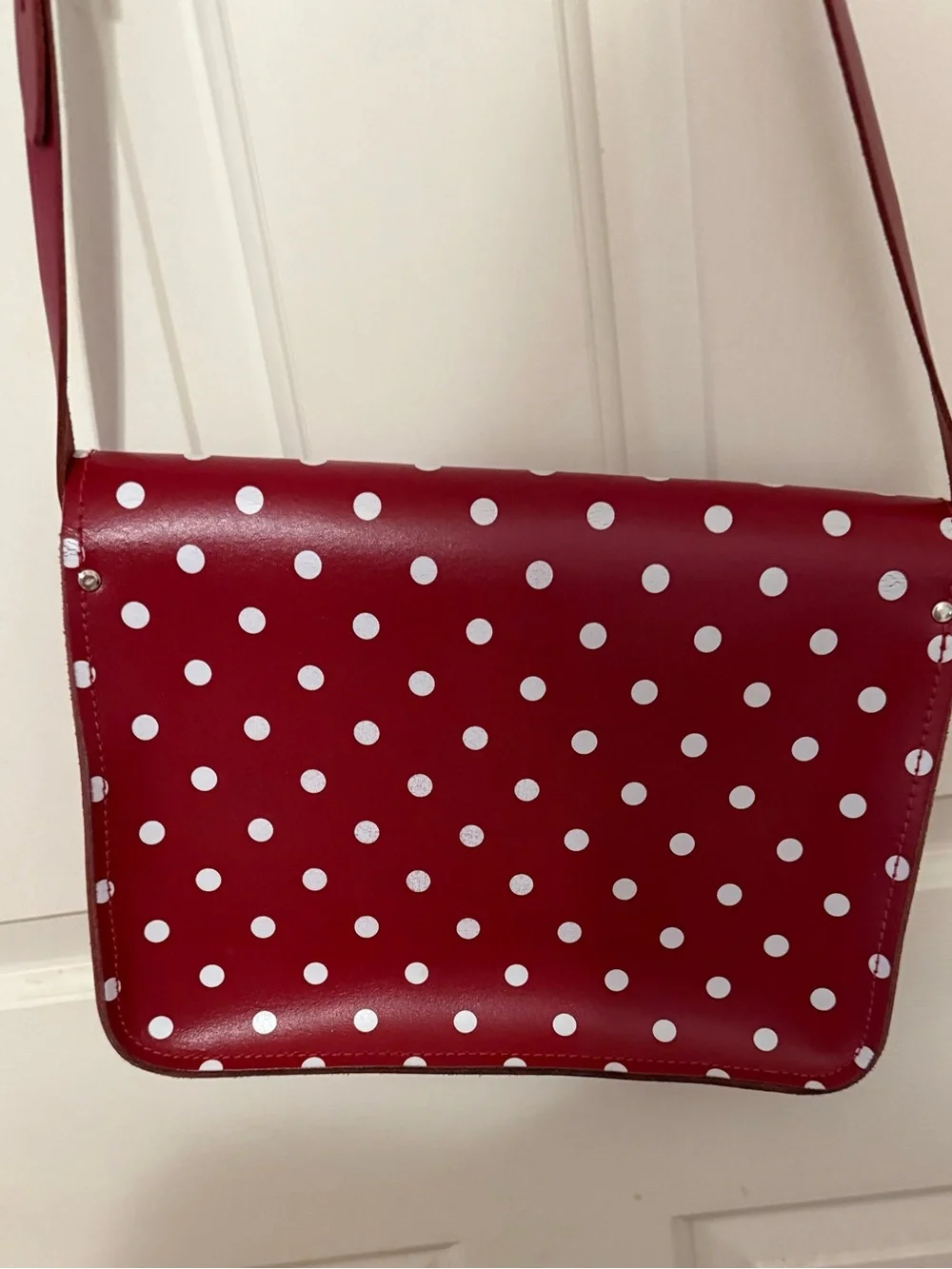 Polka Dot Red Satchel Shoulder Bag
